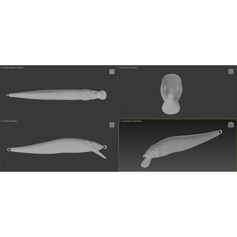 wLure 10 Blank Unpainted Minnow Crankbait Topwater Lipless Jerkbait Fishing Lures (UPM680P10) - Image 4